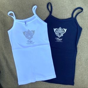 Set of 2 Smirnoff Spaghetti Strap Tank Tops Black